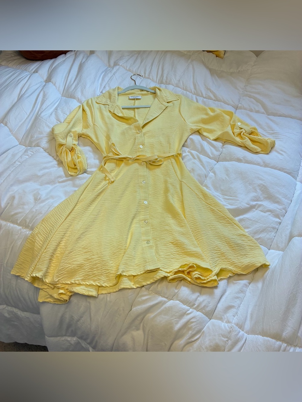Jolie & Joy butter yellow flowy dress